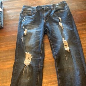 Distressed jeans